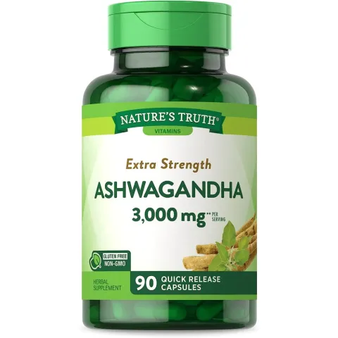 Nature’s Truth® Ашваганда Extra Strength 3 000 mg (90 бързо освобождаващи се капсули)